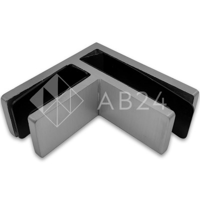 Крепление стекла FKK-202, 67х66 мм стекло-стекло 90°, нержавейка/матовый