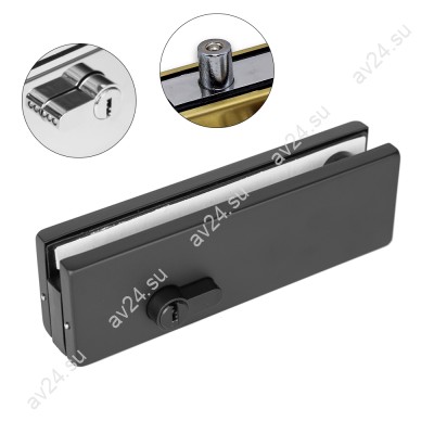 Замок FKZ-39 с круглым ригелем ключ/ключ, нержавейка/черный