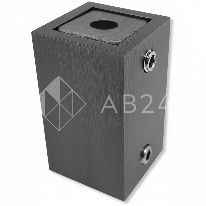 Крепление FDC-60 трубы 15х15 к стене, нержавейка/оружейная сталь