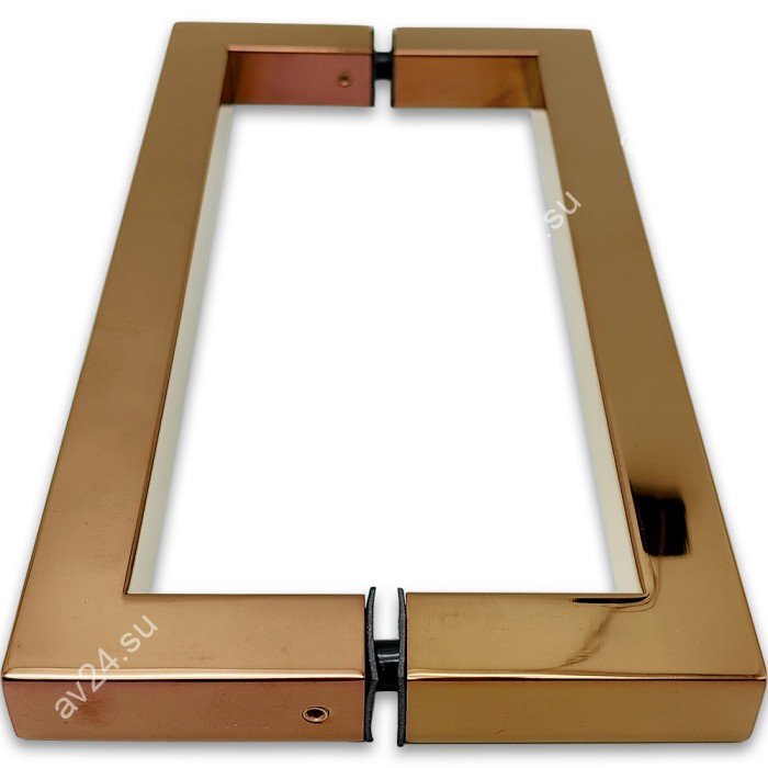 Ручка скоба FDR-71, 19х19х220х1.0 мм, нержавейка/розовое золото