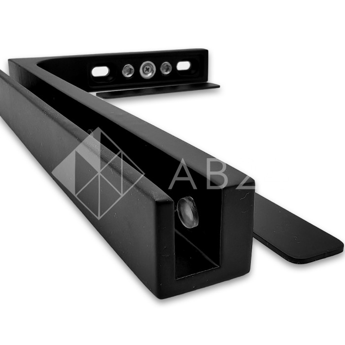 Угловой стабилизатор Диор FDK-4R стена-стекло 90° правый, нержавейка/черный