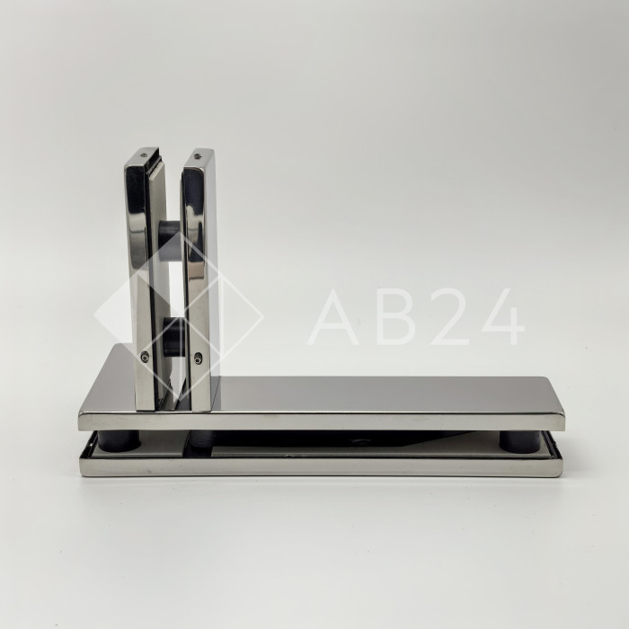 Фитинг угловой, FKF-35L с осью и ребром жесткости левосторонний, нержавейка/полированный