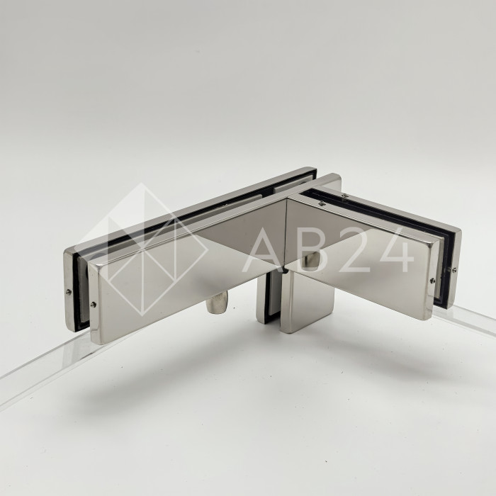 Фитинг угловой, FKF-35L с осью и ребром жесткости левосторонний, нержавейка/полированный