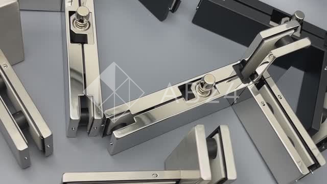 Фитинг угловой, FKF-35L с осью и ребром жесткости левосторонний, нержавейка/полированный