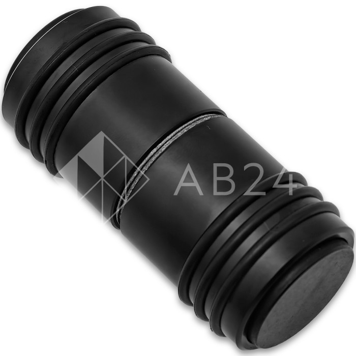 Ручка кноб Йота FDR-143 с двумя резиновыми торцами, алюминий/черный