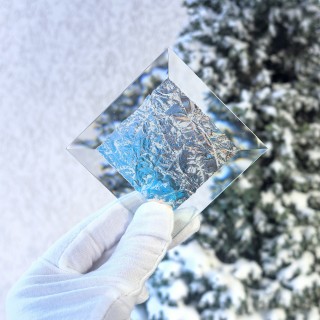 Бевелс AV19 дихроичный квадрат 76 х 76 мм голубой мороз