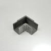 Отвод FOP-40p.07 для поручня с пазом для трубы 40*40мм, GRIT 600, нержавейка/матовый