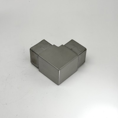 Отвод FOP-40p.07 для поручня с пазом для трубы 40*40мм, GRIT 600, нержавейка/матовый