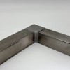 Отвод FOP-40p.07 для поручня с пазом для трубы 40*40мм, GRIT 600, нержавейка/матовый