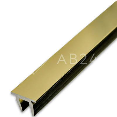 Заглушка верх с дефектом FDPA-500.1-DEF СВЕТЛЕЕ 19х13х2мм,1 м, для п-образного профиля, алюминий/золото