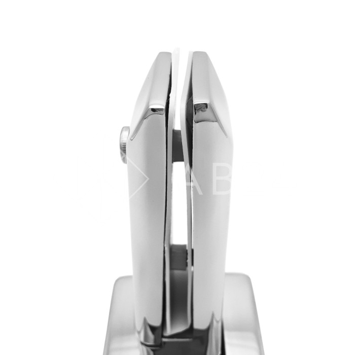 Стойка FOS-05 для стекла напольная 90х190 мм со сверлением, нержавейка/полированный