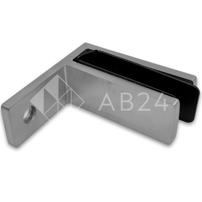 Крепление стекла FKK-203, 67х66 мм стена-стекло 90°, нержавейка/матовый