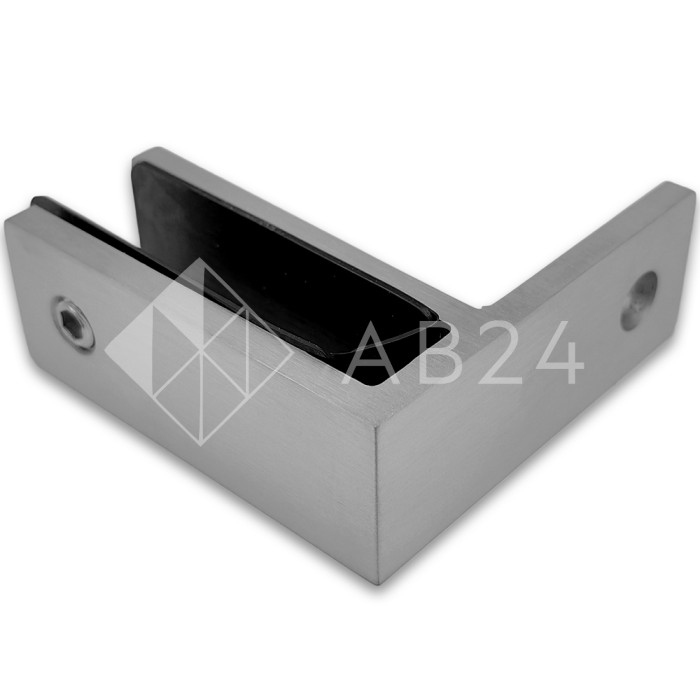 Крепление стекла FKK-203, 67х66 мм стена-стекло 90°, нержавейка/матовый