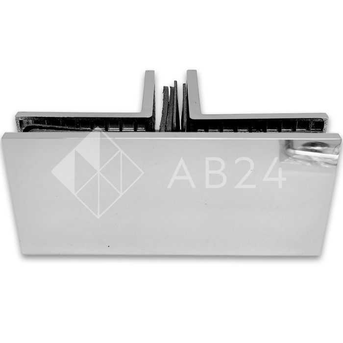 Коннектор для стекла Альфа α FDK-19, Т-образный для стекла, нержавейка/полированный