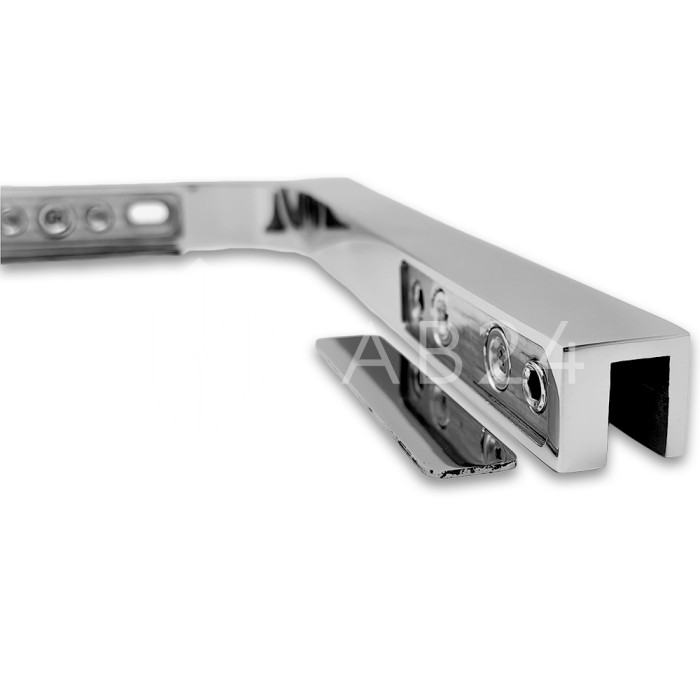 Угловой стабилизатор Диор FDK-4R стена-стекло 90° правый, нержавейка/полированный