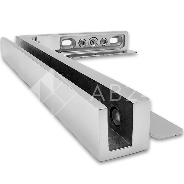 Угловой стабилизатор Диор FDK-4R стена-стекло 90° правый, нержавейка/полированный