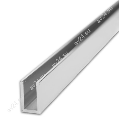 Профиль FDPA-55.3-DEF с дефектом для стекла 19х12,5х1,75, длина 3 м, алюминий/полированный
