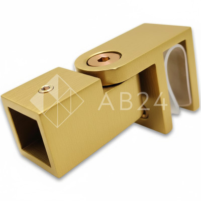 Держатель стекла FDC-50-DEF с дефектом 15х15 торцевой 0°-180°, нержавейка/брашированное золото