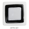 Фьюзинг квадрат DFTE 021 бело-черного цвета, 4 см