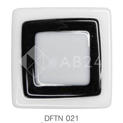 Фьюзинг квадрат DFTE 021 бело-черного цвета, 4 см