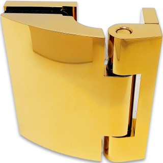 Петля Европа FDP-112 стена-стекло 90° с крышками, латунь/золото