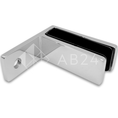 Крепление стекла FKK-203, 67х66 мм стена-стекло 90°, нержавейка/полированный