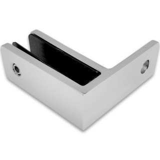 Крепление стекла FKK-203, 67х66 мм стена-стекло 90°, нержавейка/полированный