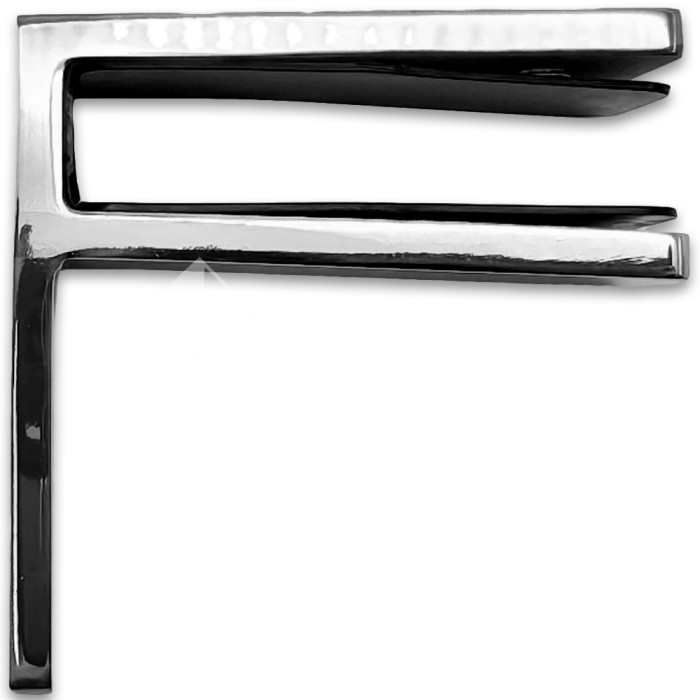 Крепление стекла FKK-203, 67х66 мм стена-стекло 90°, нержавейка/полированный