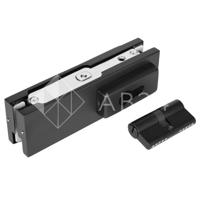 Замок FKZ-30 с овальным ригелем ключ/ключ, нержавейка/черный