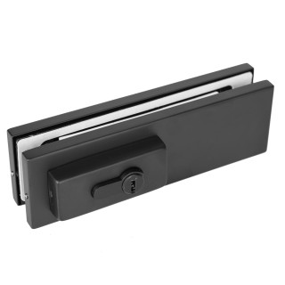 Замок FKZ-30 с овальным ригелем ключ/ключ, нержавейка/черный