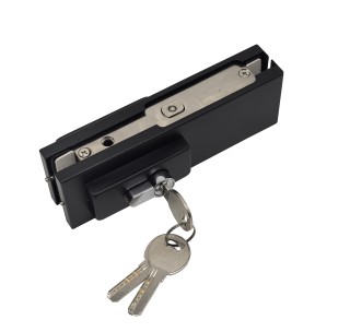 Замок FKZ-30 с овальным ригелем ключ/ключ, нержавейка/черный