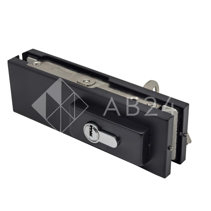 Замок FKZ-30 с овальным ригелем ключ/ключ, нержавейка/черный