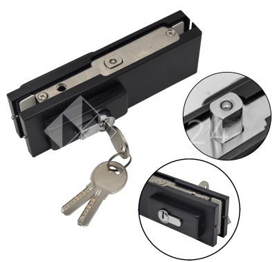 Замок FKZ-30 с овальным ригелем ключ/ключ, нержавейка/черный