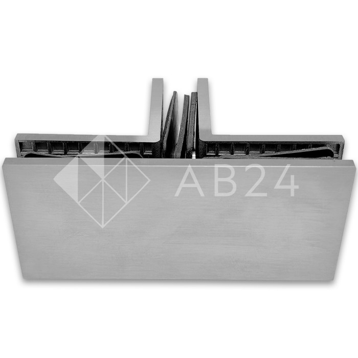 Коннектор для стекла Альфа α FDK-19, Т-образный для стекла, нержавейка/матовый