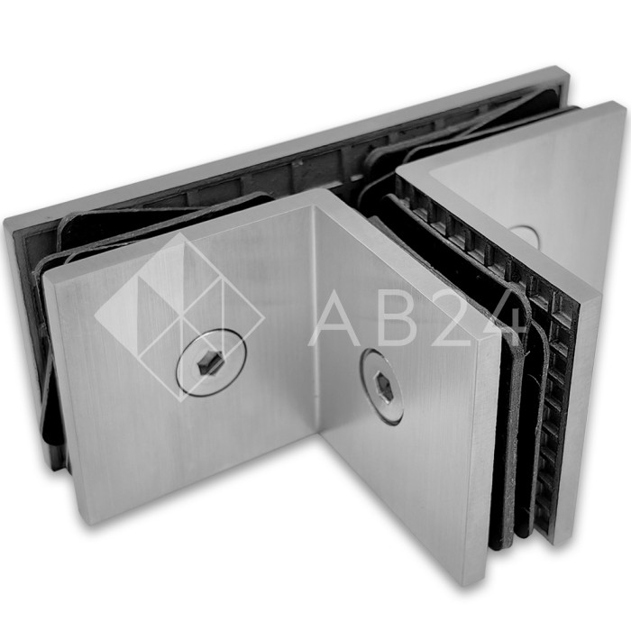 Коннектор для стекла Альфа α FDK-19, Т-образный для стекла, нержавейка/матовый