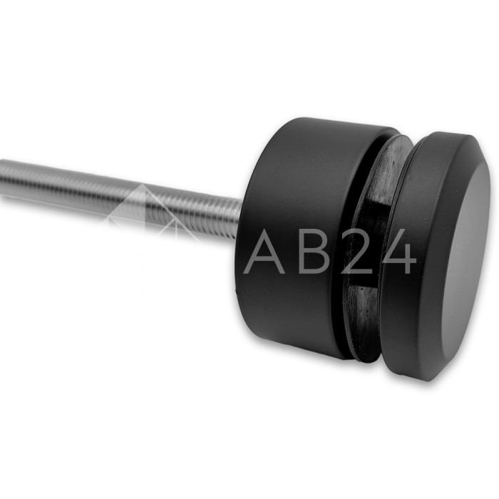 Стеклодержатель FKK-44, 10х20 мм Ø50 мм М10x1.5 для стекла, нержавейка/черный