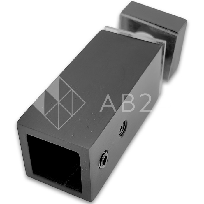 Крепление FDC-54 трубы 15х15 к стеклу, нержавейка/оружейная сталь