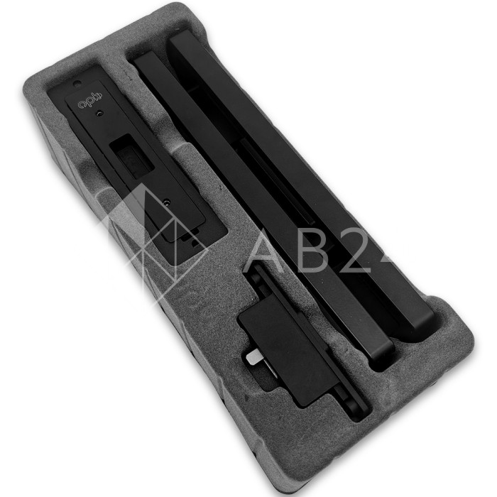 Комплект ручек FDR-304 для стеклянной двери с магнитным замком, алюминий/черный