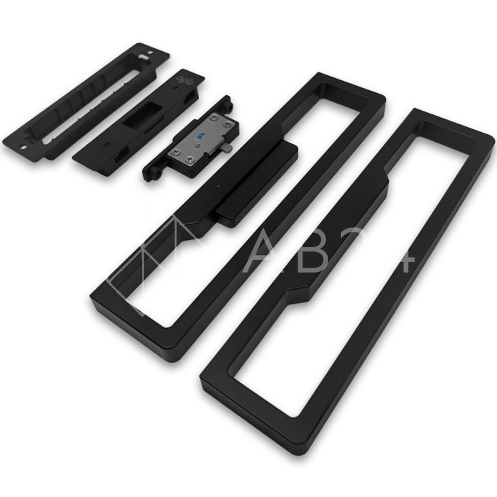 Комплект ручек FDR-304 для стеклянной двери с магнитным замком, алюминий/черный