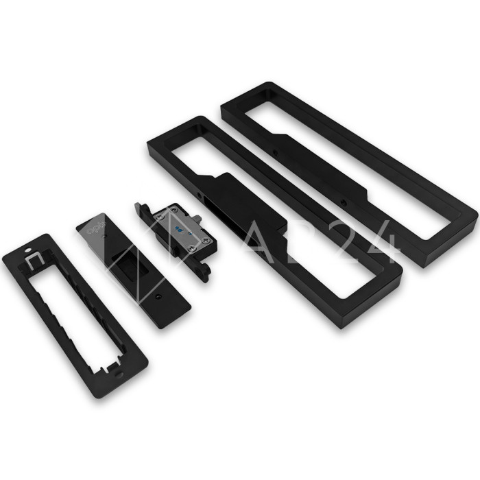 Комплект ручек FDR-304 для стеклянной двери с магнитным замком, алюминий/черный