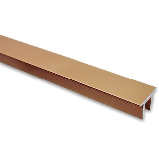 Заглушка FDPA-500.1-DEF с дефектом верхняя 19х13х2мм, 1 м, для п-образного профиля, алюминий/розовое золото