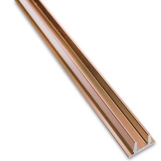 Заглушка FDPA-500.1-DEF с дефектом верхняя 19х13х2мм, 1 м, для п-образного профиля, алюминий/розовое золото