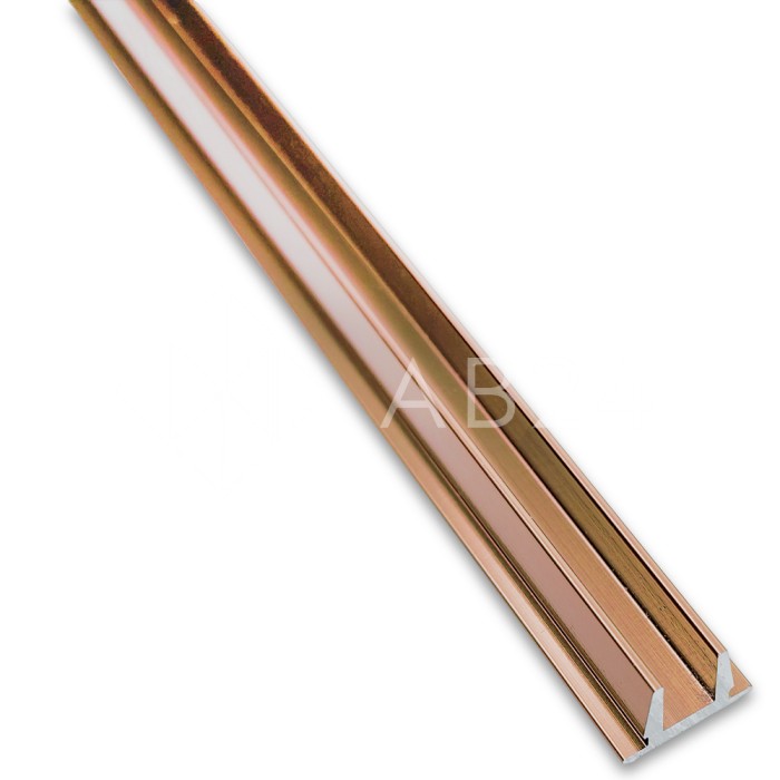 Заглушка FDPA-500.1-DEF с дефектом верхняя 19х13х2мм, 1 м, для п-образного профиля, алюминий/розовое золото