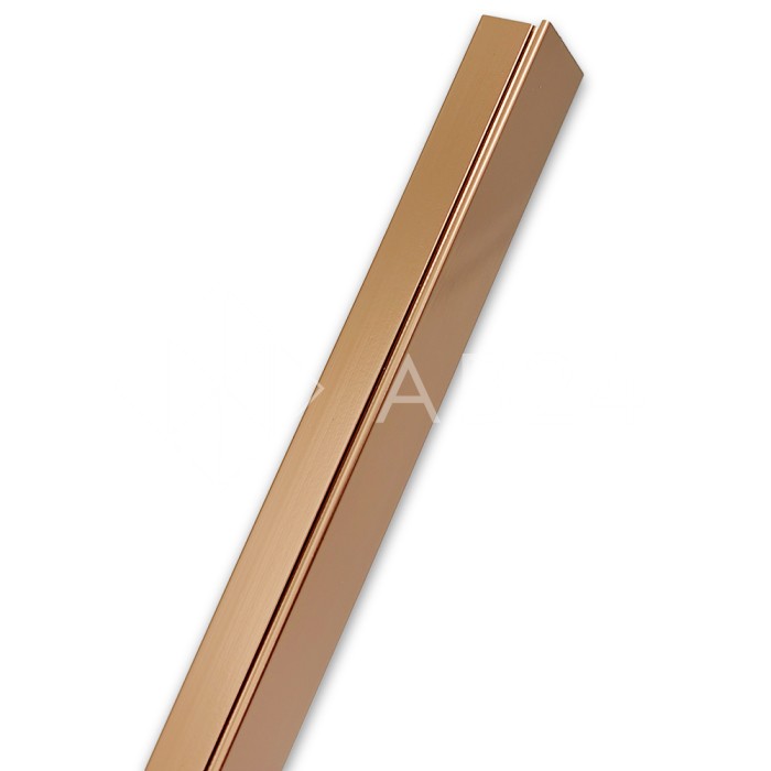 Заглушка FDPA-500.1-DEF с дефектом верхняя 19х13х2мм, 1 м, для п-образного профиля, алюминий/розовое золото