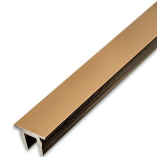 Заглушка FDPA-500.1-DEF с дефектом верхняя 19х13х2мм, 1 м, для п-образного профиля, алюминий/розовое золото