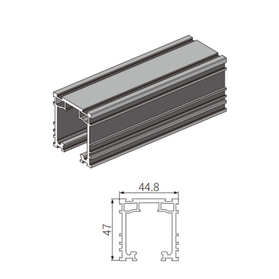 Трек FDS-197.3S  для синхронизированной раздвижной системы Диона FDS-19S, длина 3 м, алюминий/черный