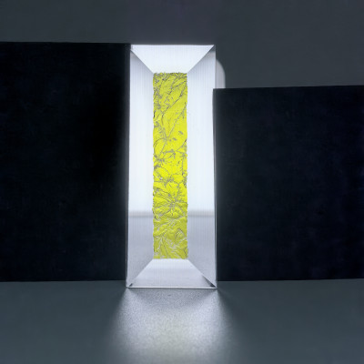 Бевелс AV222 дихроичный прямоугольник 101 х 38 мм желтый мороз