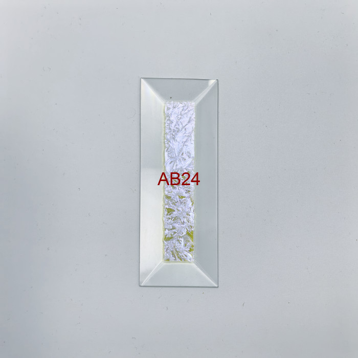 Бевелс AV222 дихроичный прямоугольник 101 х 38 мм желтый мороз