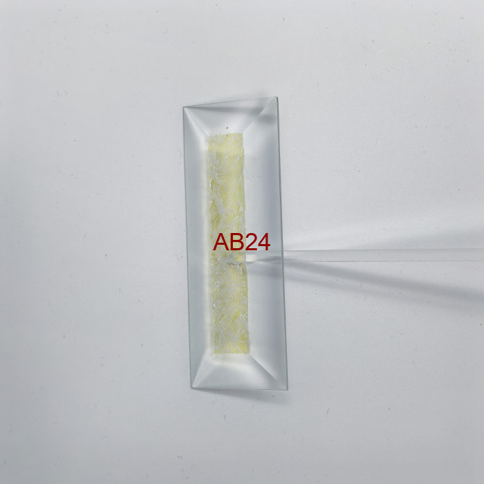 Бевелс AV222 дихроичный прямоугольник 101 х 38 мм желтый мороз