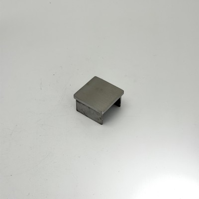 Заглушка FOP-40p.01 для поручня 40*40 с пазом, GRIT 320, нержавейка/матовый
